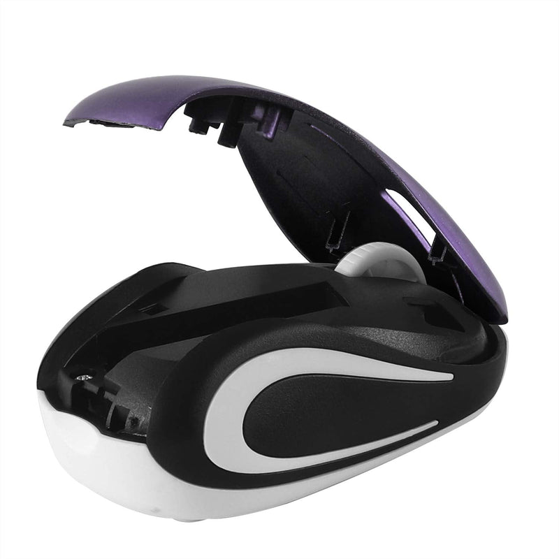Mini Small Wireless Mouse for Kids Children 3-7 Years Old Child Size Optical Portable Mini Cordless Mice with USB Receiver for Laptop Computer (Purple)