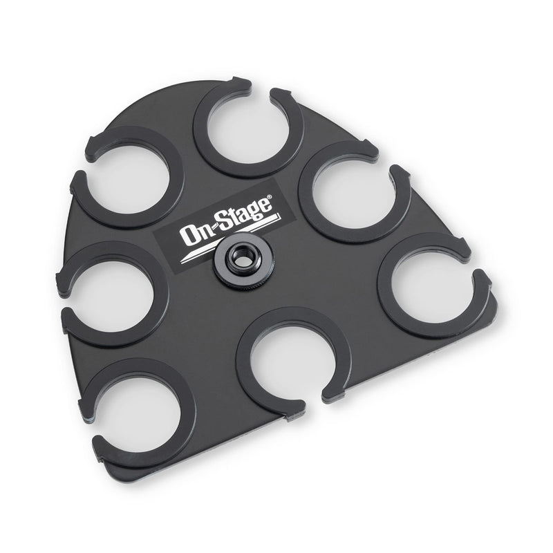 [AUSTRALIA] - On-Stage MSA2700 Multi-Mic Holder (Microphone Organizer, Display, Caddy, Supports Handheld, Dynamic, Wired, and Wireless Mics, Aluminum, Silicone Padding, Black) 