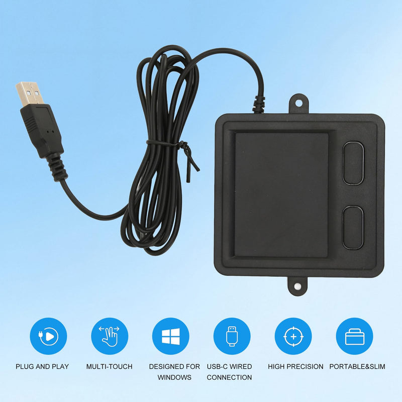 YOUTHINK Portable Trackpad Wired USB Touchpad, High Sensitivity Detachable Touchpad Multifunctional Black Mouse for Laptop Desktop