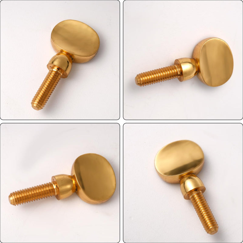 2pcs Saxophone Neck Screws, Heavy Golden Sax Neck Screw Brass Tightening Attach Sax Screw Tightener for Soprano Alto Tenor, Neck Parts Replacement Instrument Accessory