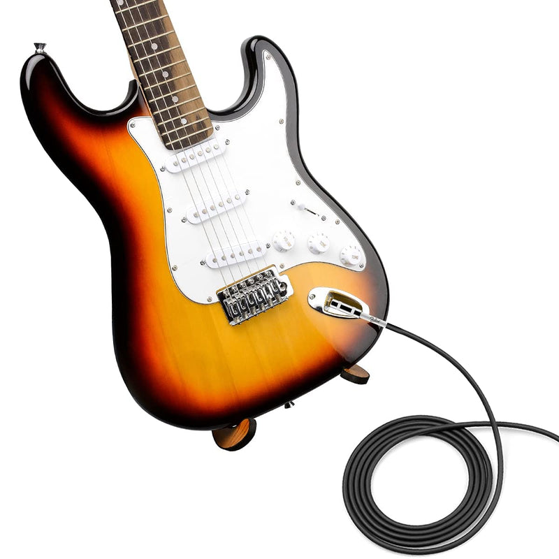 BestSounds Electric Guitar Cable 20ft, Instrument Cable Cord for Bass Guitar Amp Bass Amplifier Audio Keyboard 1/4" Cable Right