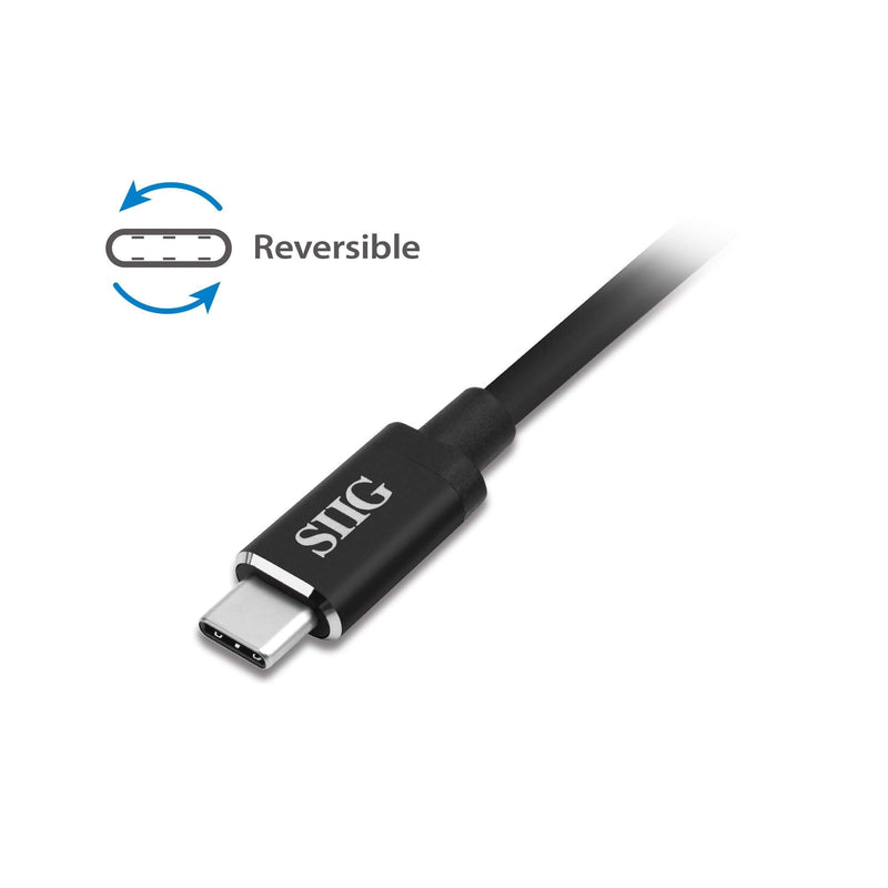 SIIG CB-TC0C12-S1 USB Type C to 4K HDMI Cable Adapter - Thunderbolt 3 Compatible - Male to Female Converter - Reversible Plug Design - Supports 6.0Gbps Bandwidth 4K 60Hz
