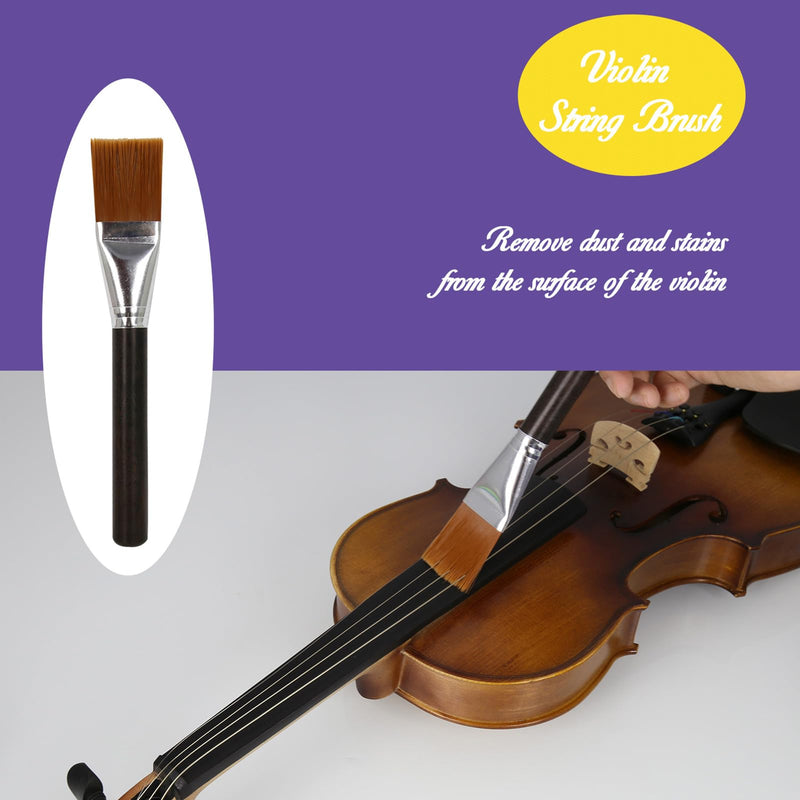 Danchet Violin Cleaner Care Cleaning Kit,Maintenance Kit,Beeswax,Liquid Rosin,Rosin Remover,String Oil,Polish,Violin Humidifier,Violin String Brush,Cleaning Clot.