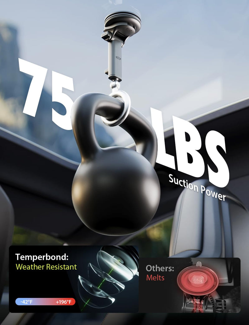 Bracketron TripGrip 2.0 Car Phone Holder, Dash & Window, Suction Cup, 360° | TripGrip 2.0 suction cup car phone mount with one-hand operation and secure mounting for iPhone, Samsung, and GPS devices