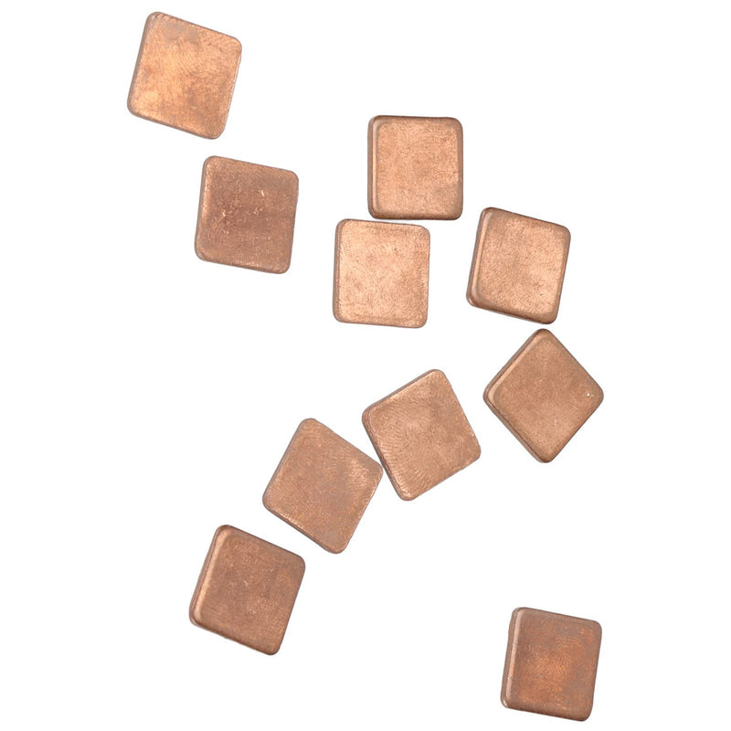 [AUSTRALIA] - Pack of 100 15 mm GPU CPU Thermal Heatsink Copper Pad, Copper Pad Shim Thermal Kit, Multiple Thickness Options Copper Plate Cooler Small Heatsink for Cooling PC Components (15 x 15 x 0.5 mm) 