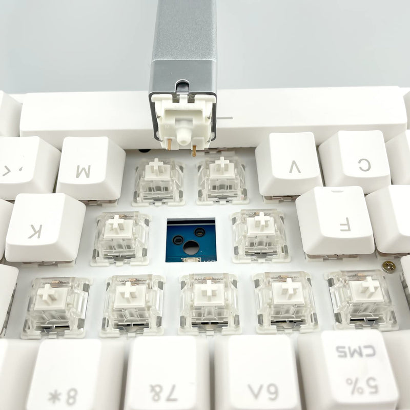 Gateron G White Clear Pro Switches Pre-lubed 3pin RGB SMD Linear for Gaming Mechanical Keyboard (108pcs, Clear) 108 PCS