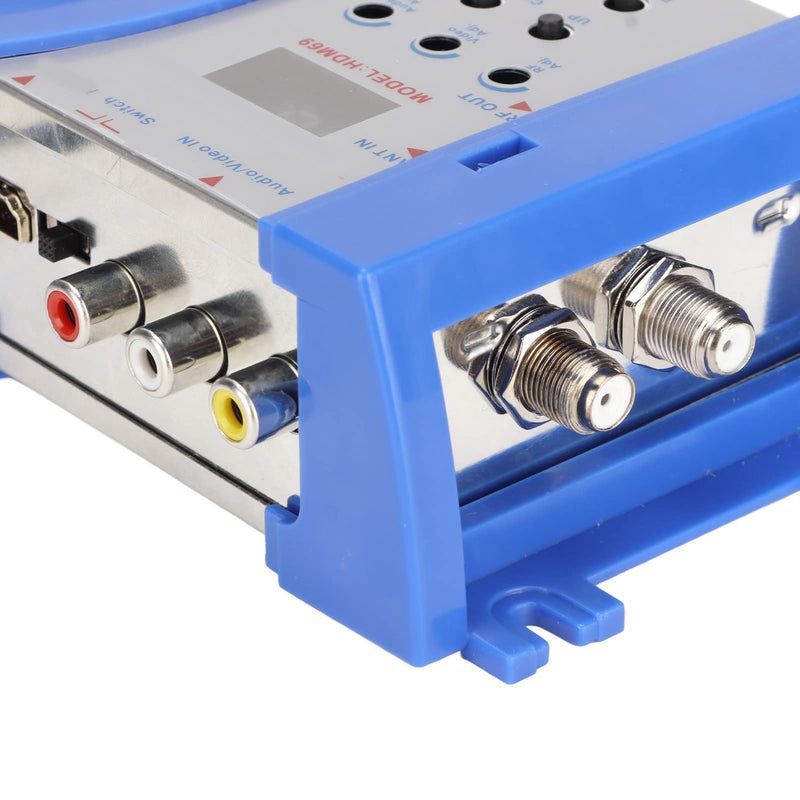 Modulator RF Converter, /AV to RF HD Modulator, VHF UHF Demodulator Adapter Support PAL/NTSC TV Format Output for Home TV, Plug and Play(1080P)