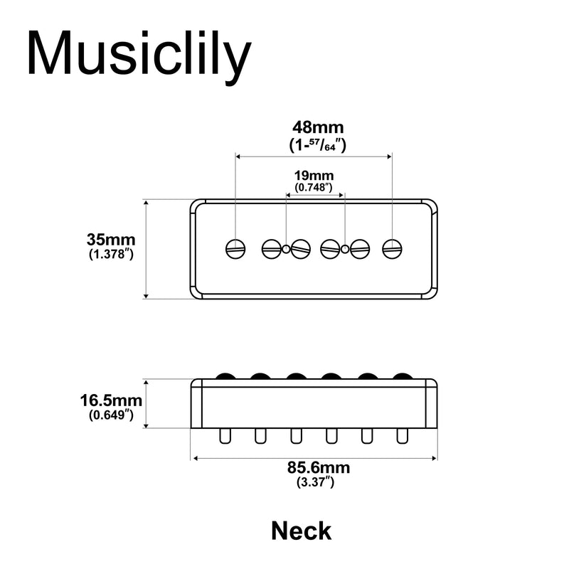 Artec ASA90 Alnico 5 Soapbar Type P90 Single Coil Pickup Electric Guitar Neck Pickup 7.5K, Cream Cream Neck
