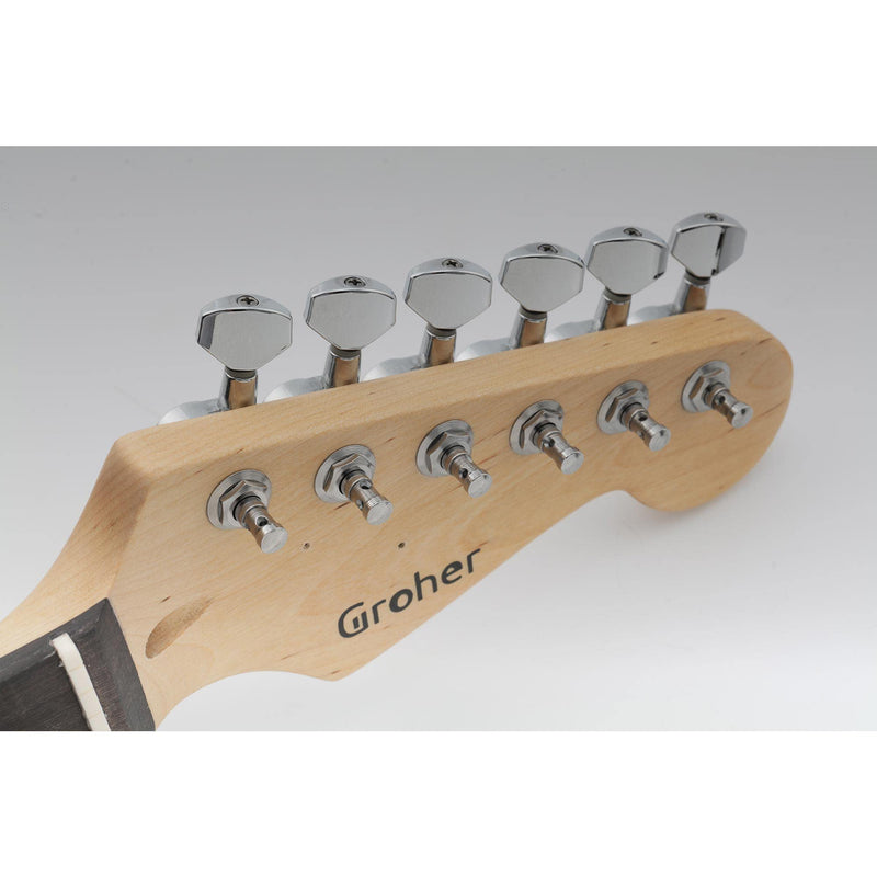 [AUSTRALIA] - Wilkinson WJN07 6 inline EZ-LOK Guitar Tuners Machine Heads 19:1 Ratio Tuning Pegs Keys for Fender Strat Stratocaster Tele Telecaster Electric Guitar, Chrome 