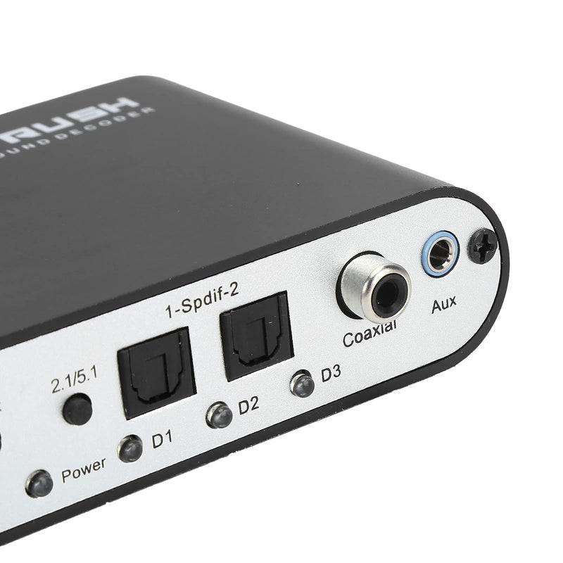 [AUSTRALIA] - Digital Sound Decoder Converter, 5.1CH DTS AC3 Audio Processor, Coax to Analog Audio Adapter, Dual Channel SPDIF Optical Input for Home Theater Cinema 1 
