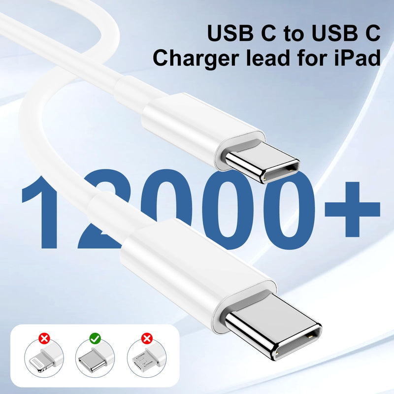 [AUSTRALIA] - iPhone 15 Charger 10 Ft with 20w USB C Charger Block,2-Pack 20W Fast Wall Charger for 15/15 Pro/Pro Max/iPad Pro AirPods/Samsung and More, with 2 Pack 10ft USB-C Cable 2Pack-10FT White 