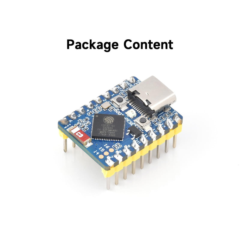 [AUSTRALIA] - Waveshare ESP32-C3 Mini Development Board, Based On ESP32-C3FN4 Single-Core Processor, 160MHz Running Frequency, 2.4GHz Wi-Fi & Bluetooth 5 with Pre-soldered Header 
