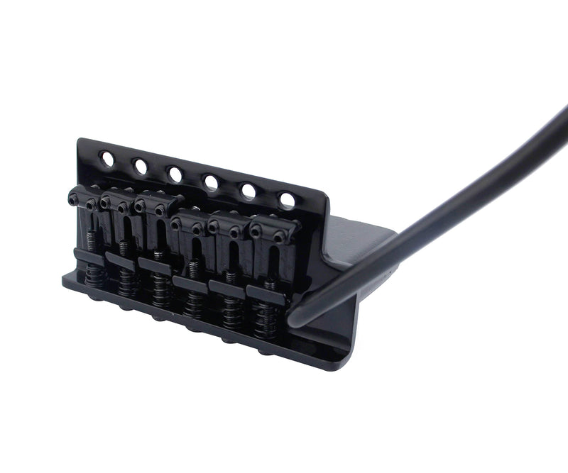 Guyker Tremolo Bridge Vintage Bent Steel Saddles and Zinc Block Compatible with Start ST Electric Guitar (GG-1004, Black) Zinc Block, Black