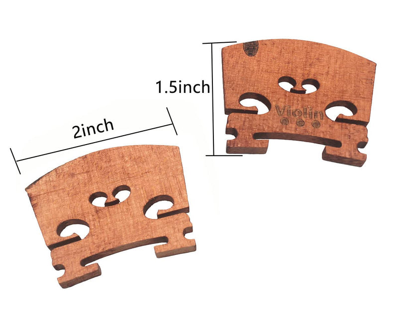 Fitted 4/4 Full Size Violin Maple Bridge with Reference Template Tool Violin Parts Accessories 3Pcs