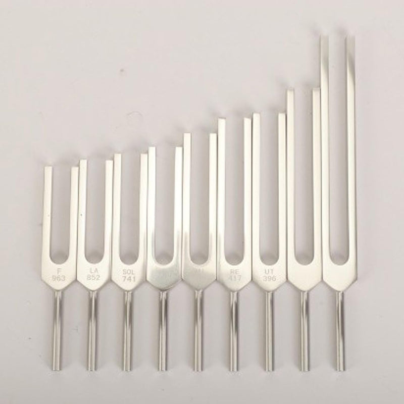 [AUSTRALIA] - Tuning Fork Set 10 Pcs with All Healing Solfeggio Frequency (285 Hz, 396 Hz, 417 Hz, 528 Hz, 639 Hz, 741 Hz, 852 Hz, and 963 Hz) 