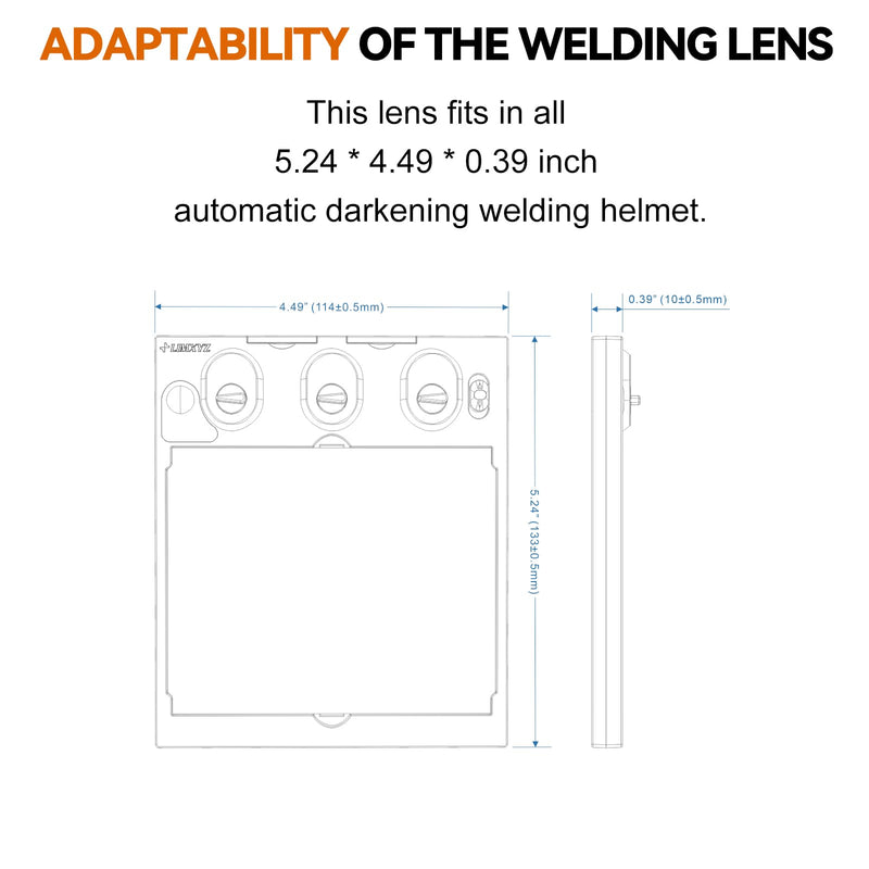 [AUSTRALIA] - Auto Darkening Welding Lens True Color 5.24"x4.49" with 4 Arc Sensors, Adjustable Shade 4/9-13 for Welding Helmets/Hoods | Automatic Darkening Lens & Premium Welding Helmet Accessories L-001 