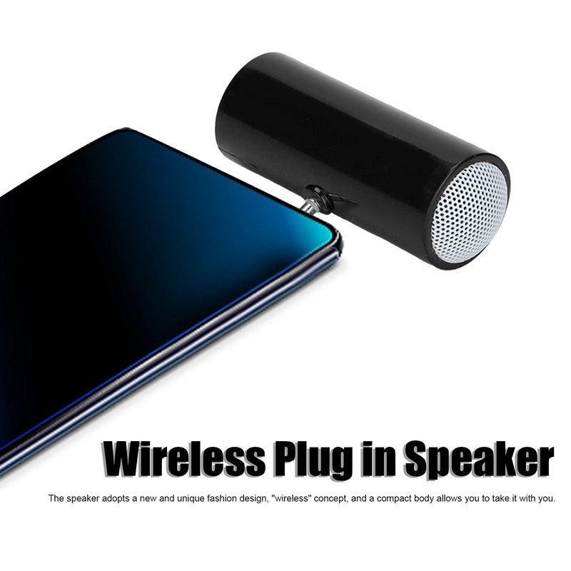 KIMISS Mini Portable Speaker, Pillow Speaker 3.5 mm Jack Stereo Plug in Speakers Cellphone Speaker Mini Speaker with Aux Input for Mobile Phones and Tablets (Black) Black