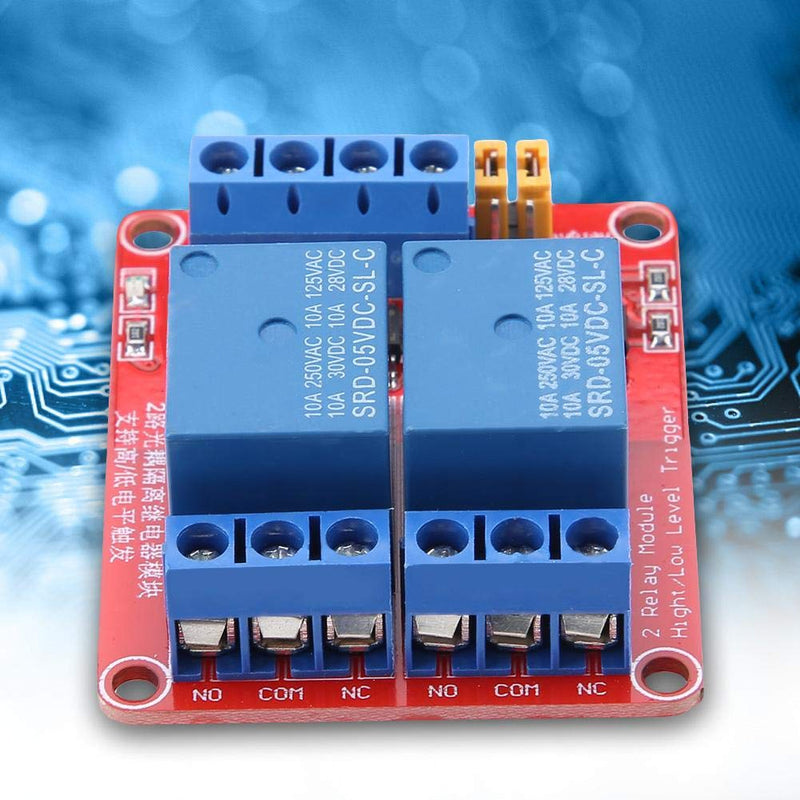Relay 12 V 2 Change, 12 V Relay Module Board with Optocoupler, Relay Module 12 V 2 Channel, 2 Channel Relay Module 12 V, High and Low Level Trigger for Controlling Sps Automation Devices (12 V)