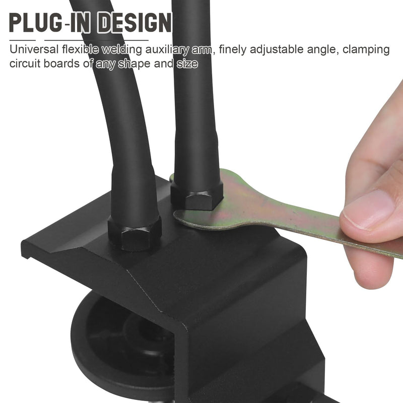 Soldering Aid Third Hand, Easy to Use, Soldering Aid Can Be Rotated 360 Degrees Freely, Soldering Holder, for Soldering Stations, PCB Stand, Electronics Work (Average Size) Durchschnittsgröße