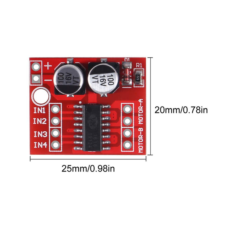 Organizer 10pcs 1.5A 2 Way DC Motor Driver Module Speed Dual H-Bridge Replace Stepper L298N (Mini Controller Board)