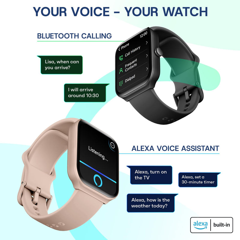 OCTANDRA Inspire VeryFit 1.95" Bluetooth Answer Call Alexa Smart Watch Body Energy Heart Rate HRV Oxygen Saturation Sleep Monitor Step Tracker IP68 Fitness Watches for Men Women (IDW16) (Black) IDW16 - Black