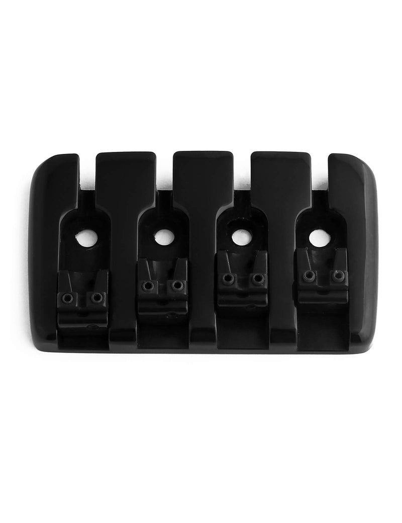 [AUSTRALIA] - 4 String Bass Bridge A Style Top Load Tailpiece with Zinc Saddles for Electric Jazz Bass P Bass Black High Mass. 