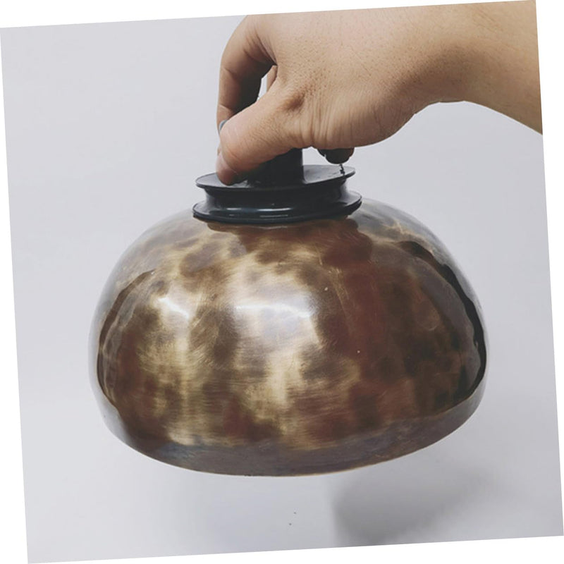 Mikinona 3Pcs Suction Cup Handle for Sound Bowl Meditation Singing Bowl Lifting Cups Suction Cups for Chakra and Sound Therapy 6.00X6.00X5.00CM Black