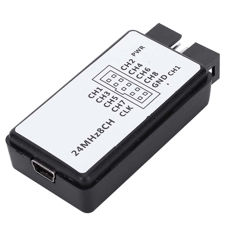 USB Logic Analyzer Kit Mini Digital Pocket Size 8 Channel Input Memory 24 MHz for a Variety of Decoding Functions