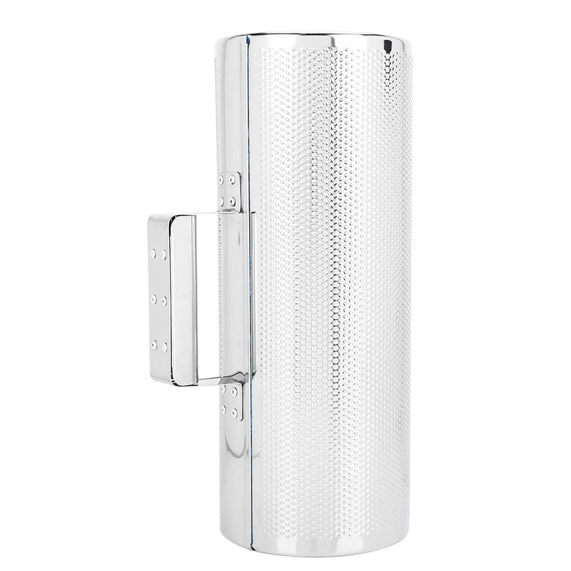 Professional Stainless Steel Guiro with Scraper Musical Training Tool for Bands, Concert, Stage Performance - Silver