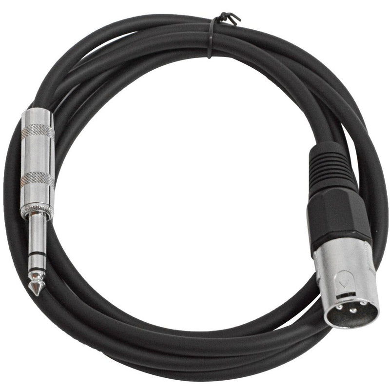 Seismic Audio - SATRXL-M6-Multi - 8 Pack of 6 Foot Multi-Color XLR Male to 1/4 Inch TRS Patch Cables 6' Pro Audio Balanced XLR-M to 1/4" Patch Cords DJ