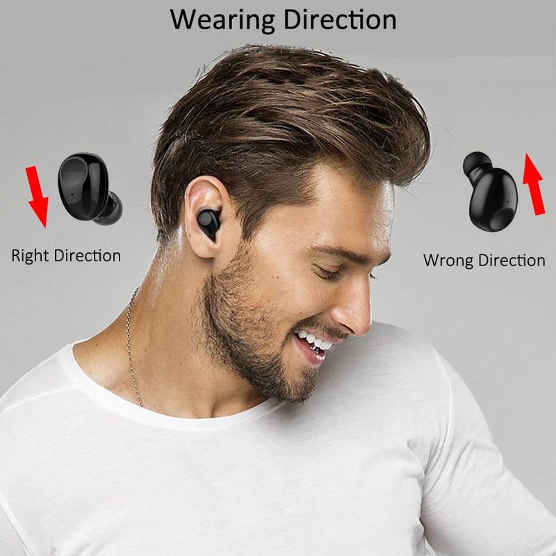 Single Bluetooth Earpiece10 Hrs Playtime,Wireless Headphone, Mini Bluetooth Headset Hands-Free Car Earphone,Cell PhoneV5.0 Bluetooth Earbud for Smart Phones PC TV Audiobook (black) Black