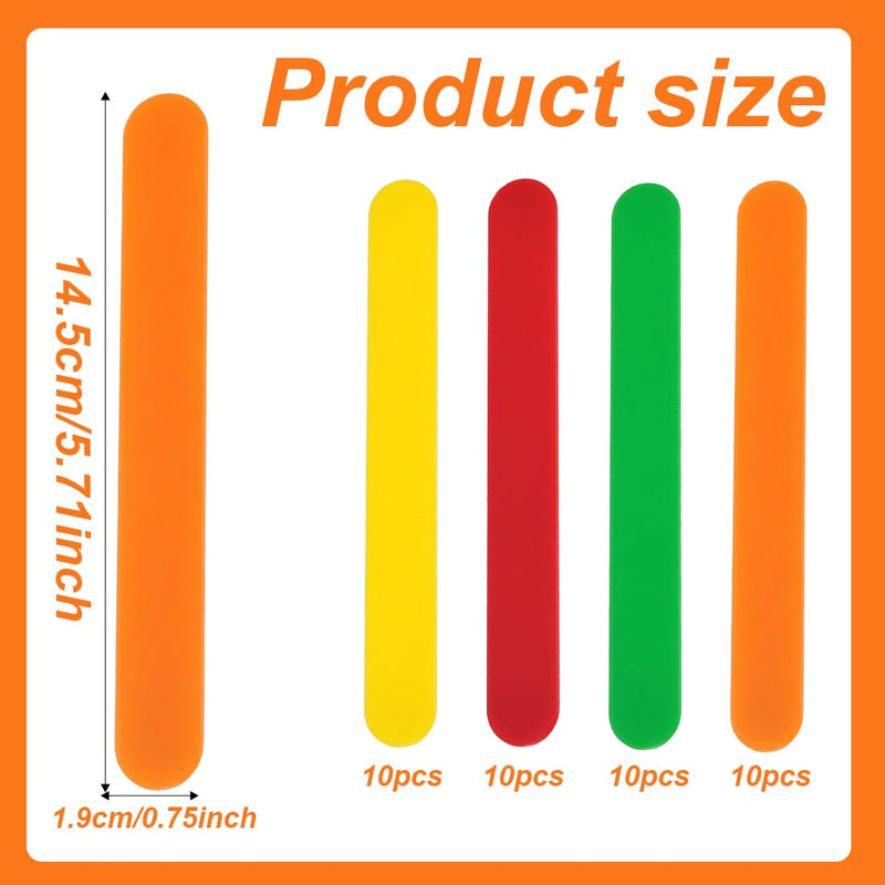 DIFLAX Pack of 40 Plastic Tongue Depressors, Mouth Depressors for Adults and Children, Versatile Plastic Sticks for Crafts, PP Hair Wax Sticks, Ice Sticks Waxing (Colour Mix)