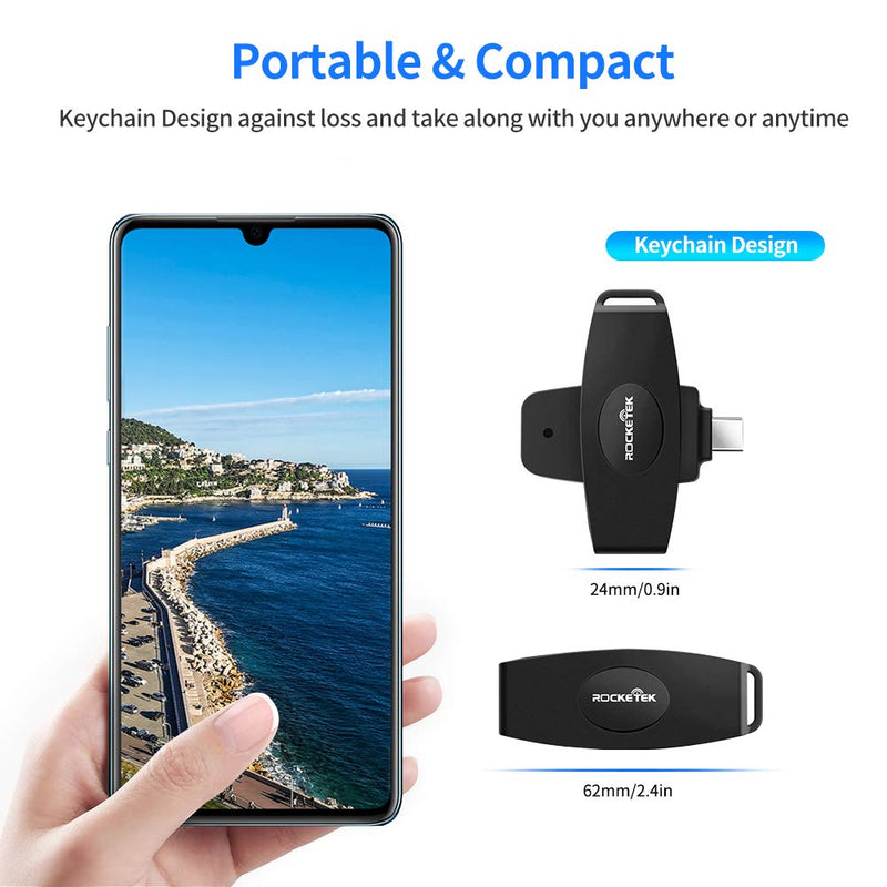 [AUSTRALIA] - USB C DOD Military USB Common Access CAC Smart Card Reader and SIM Card Reader ID CAC Card Reader,Compatible with Mac Os, Windows,Linux 