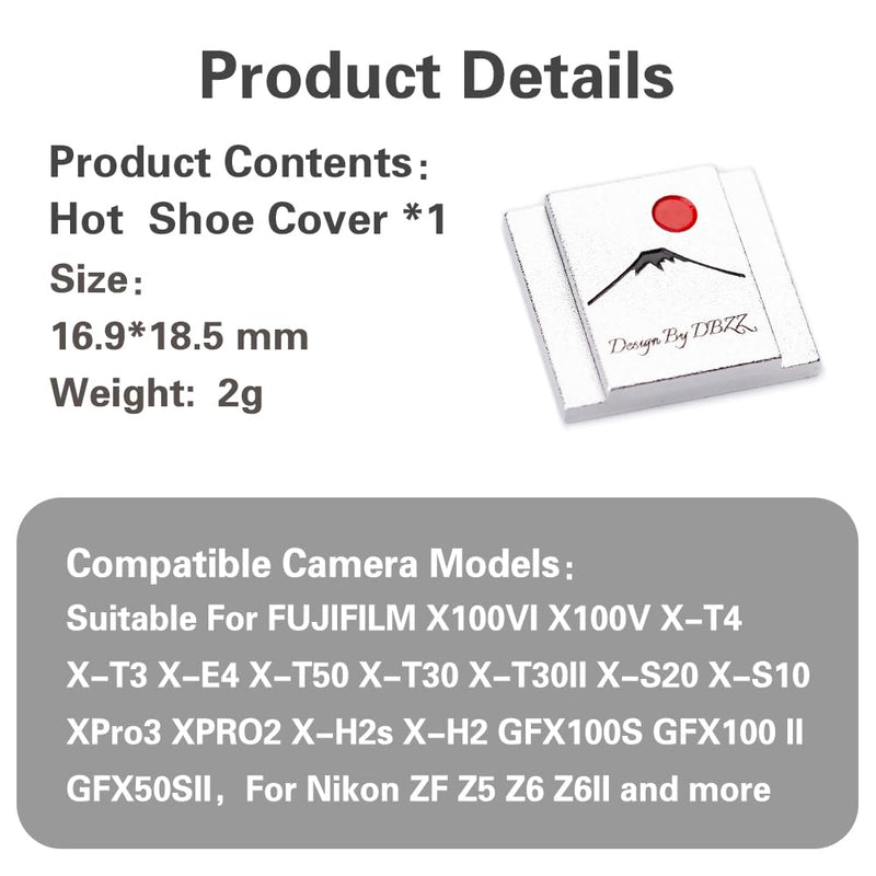 [AUSTRALIA] - Camera Hot Shoe Cover/Shutter Button, Soft Release Button,Suitable for FUJIFILM XT5 XT4 XT3 XT30 XT20 X100V X100F XT100 X-E3 X-PRO2 X-PRO3 (Mountain-Hot Shoe Cover) Mountain-Hot Shoe Cover 