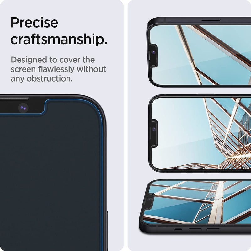 Spigen Tempered Glass Screen Protector [GlasTR EZ FIT] designed for iPhone 14 / iPhone 13 Pro/iPhone 13 [2 Pack]