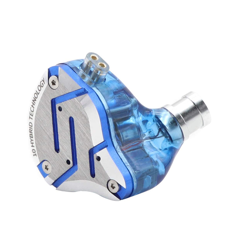 Linsoul KZ ZS10 Pro in Ear Earphones (with Mic, Glare Blue)+Tripowin Zonie 16 Core Cable(Recessed 2pin, 3.5mm, Moss)