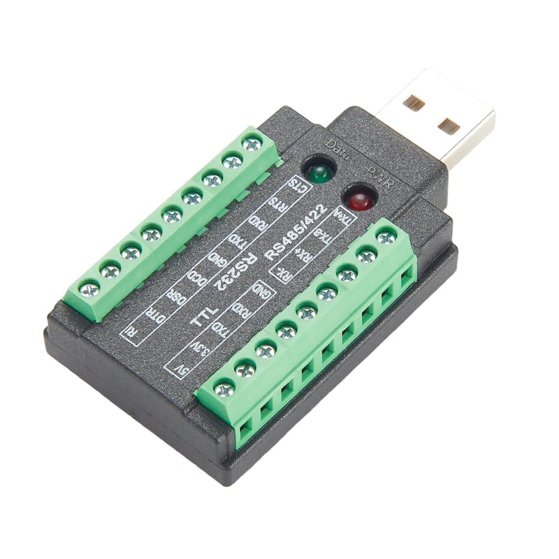 Industrial 4 in 1 USB to RS232 RS485 RS422 TTL 3.3V 5V Serial Converter with FTDI FT232RNL Chip USB 2.0 A to Terminal Block Adapter COM Port for Windows, Linux, Android, MacOS