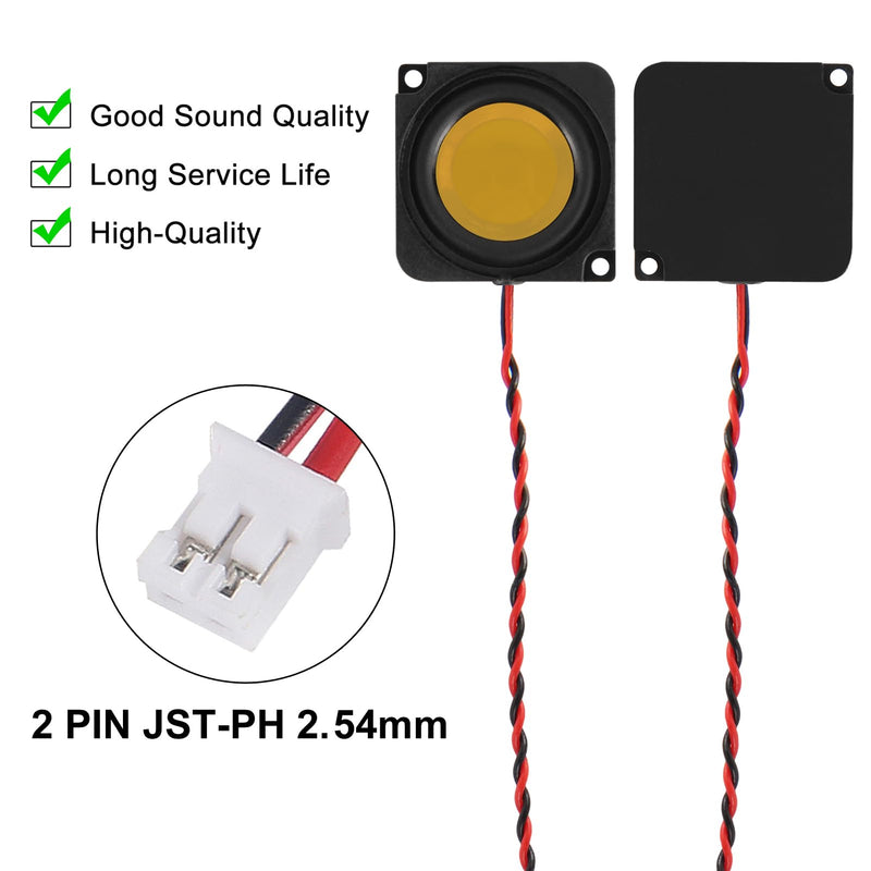 ACEIRMC 4pcs Speaker 2W 8Ω Single Cavity Mini Speaker Full-Range Cavity Micro Loundspeaker for Arduino with JST-PH1.25-2Pin Interface for Small Electronic Projects Advertising Machine LCD TV Monitors