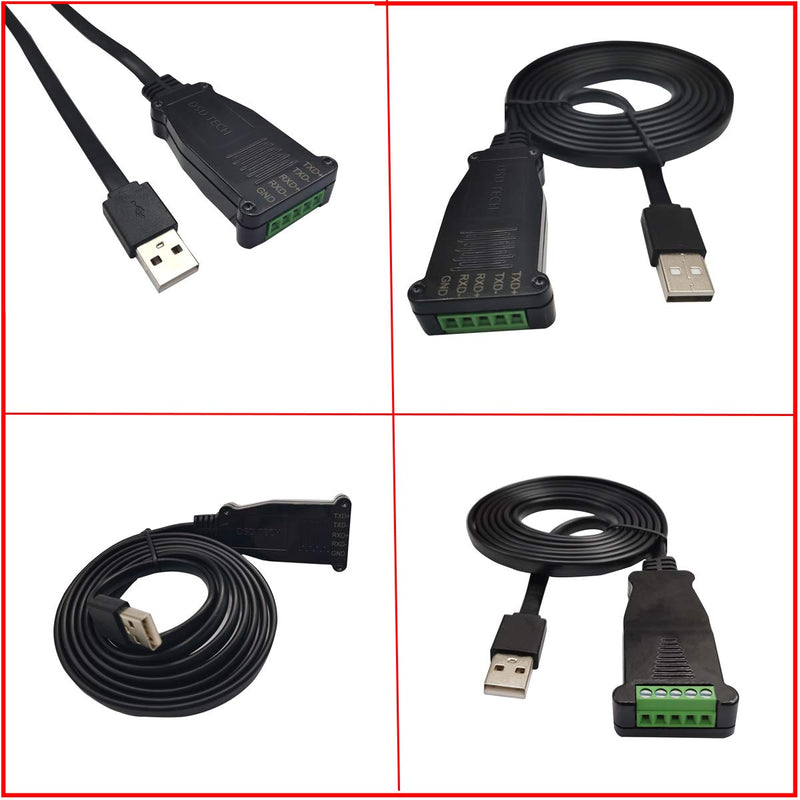 DSD TECH SH-U11L USB to RS485 RS422 Cable with FTDI FT232 Chip-1.5M/5FT (Pack of 2) 5 feet (Pack of 2)