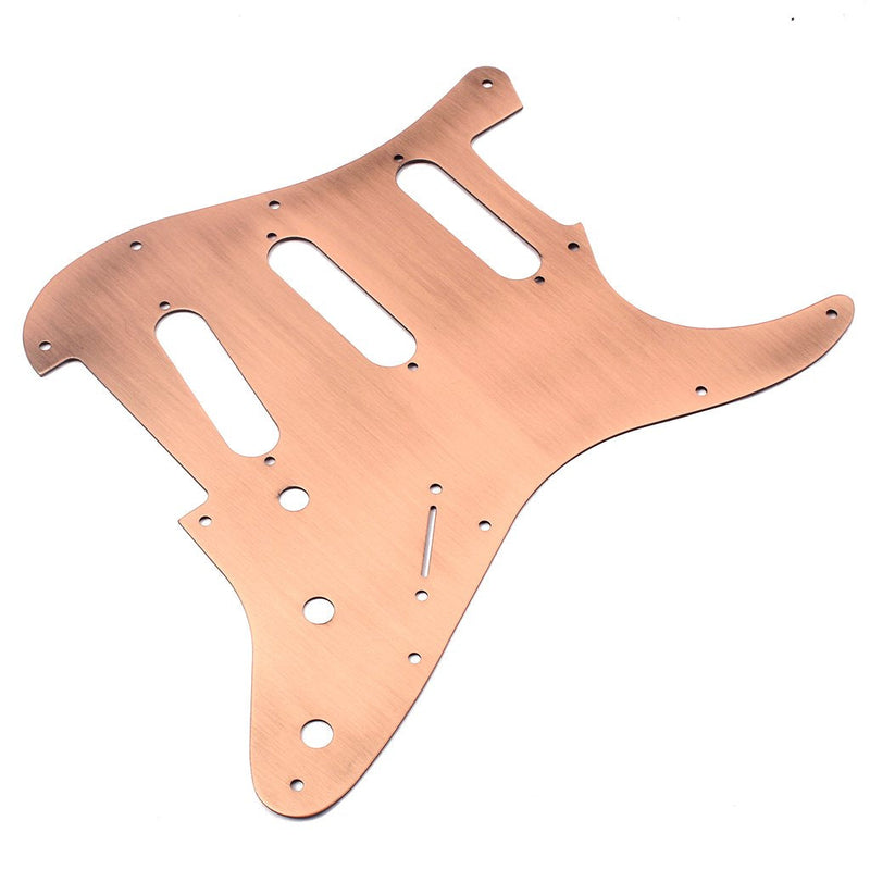 Alnicov SSS 11 Hole Strat Metal Guitar Pickguard,Aluminum Scrach Plate for USA/Mexican Standard Strat Modern Style Guitar
