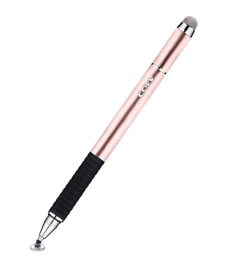 CCIVV Stylus Pen 2 in 1 Fine Point & Mesh Tip for Touch Screen, Compatible for Tablet and Cellphone (1Pc, Rose Gold) 1Pc