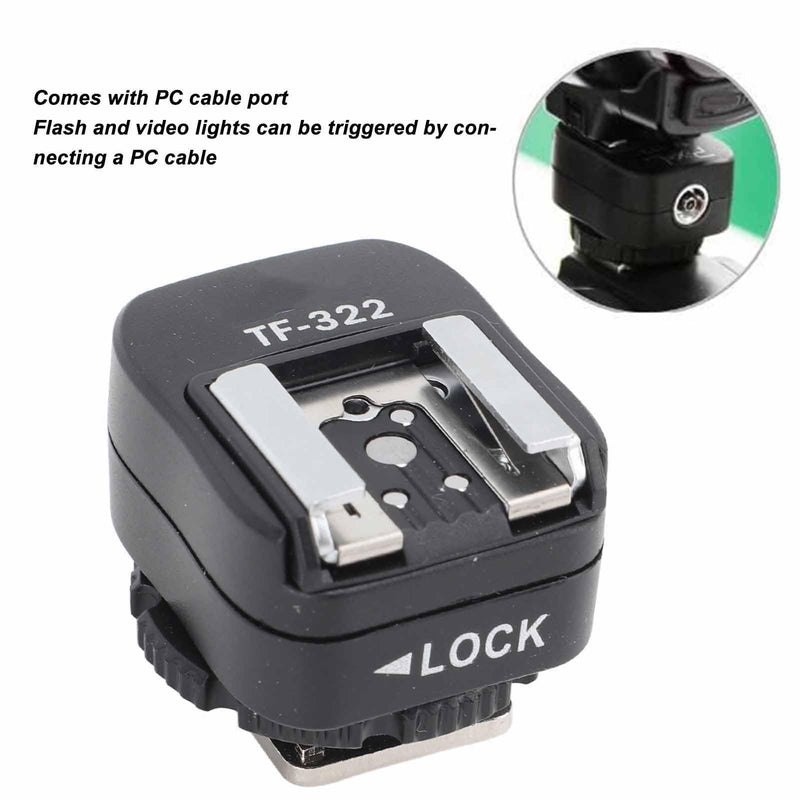 [AUSTRALIA] - Flash Hot Shoe Sync Adapter with Extra PC Sync Port for Camera, Pure Copper Interface, TTL Flash Hot Shoe Converter 