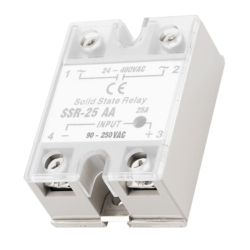 Solid State Relay, SSR-25, Distribution and Control Devices Relay AA 25A Solid State Relay Module (SSR AC Input 90-250V AC Output 24-480V AC)
