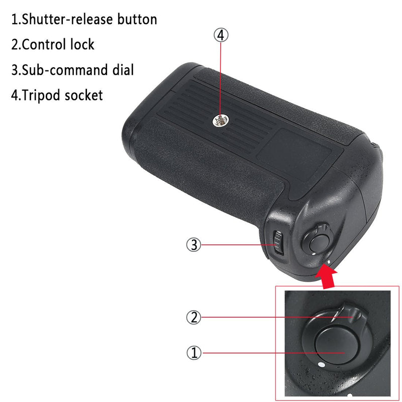 DSTE MB-D11 Vertical Battery Grip Compatible with D7000 DSLR Digital Camera as EN-EL15