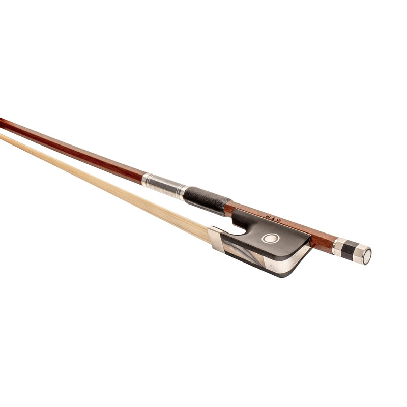 MI&VI CB-530 Classic Cello Bow (Size 3/4) with Bow Soft Bag and Rosin for Bow Hairs Included - Ebony Frog - Well Balanced - Light Weight - Real Mongolian Horse Hair (Cello 3/4) - MIVI Music Cello 3/4