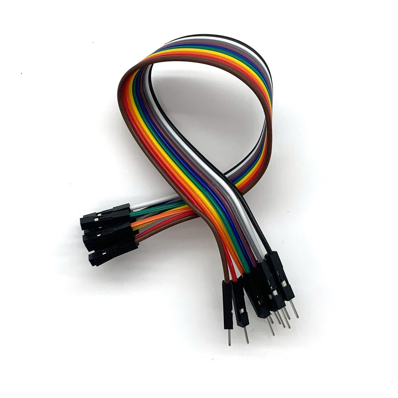 Pack of 4 40 Pin 2.54 mm Dupont Jumper Cable - 20 cm Flexible Connection for Electronic Projects (Female-Male) Female-male