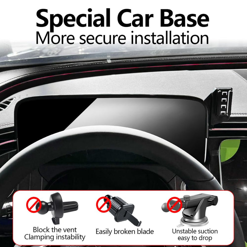 Car Phone Holder Mount for 2024 2025 Mercedes-Benz E Class E350 E450 Sedan Wagon Auto Accessories Navigation Screen Bracket Interior Decoration Mobile Cell Phone Mount