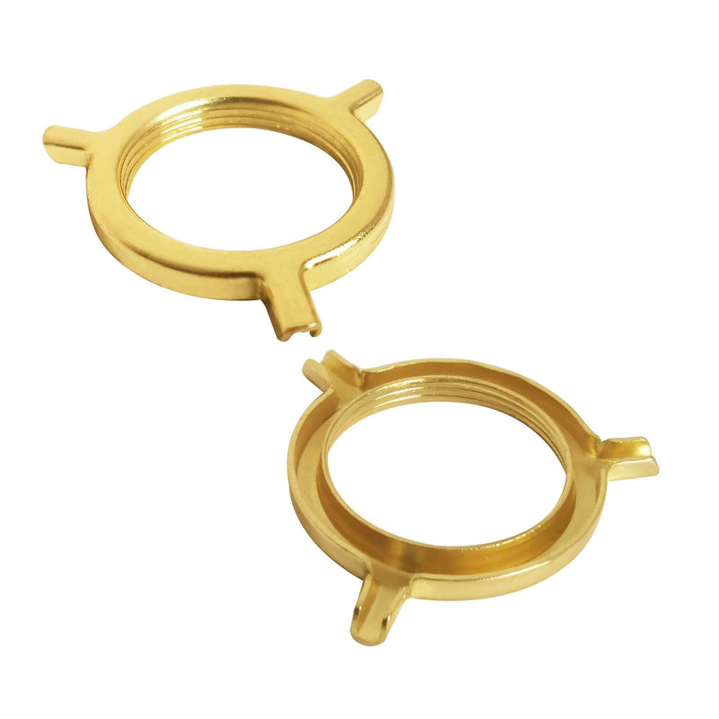 [AUSTRALIA] - GY & CK® 3 Way Threaded UNO Lamp Shade Adapter Lampshade Supplies Threaded UNO Ring bridge adapter 3-way for 10 gauge wires for lampshades Maiking, 4 pcs pack Brass 