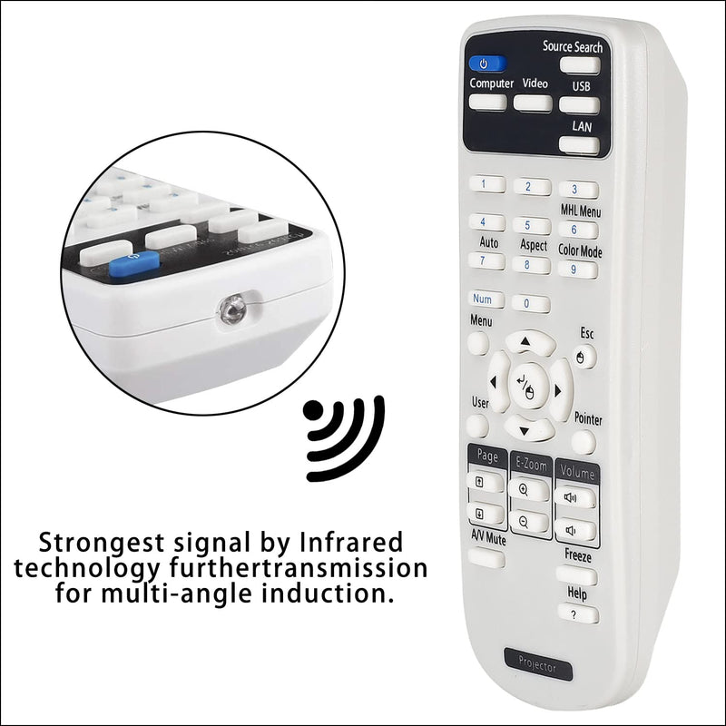CHUNGHOP Universal Projector Remote Control for Epson Projector Remote PowerLite Home Cinema 1040 PowerLite Contoller-No Program Needed