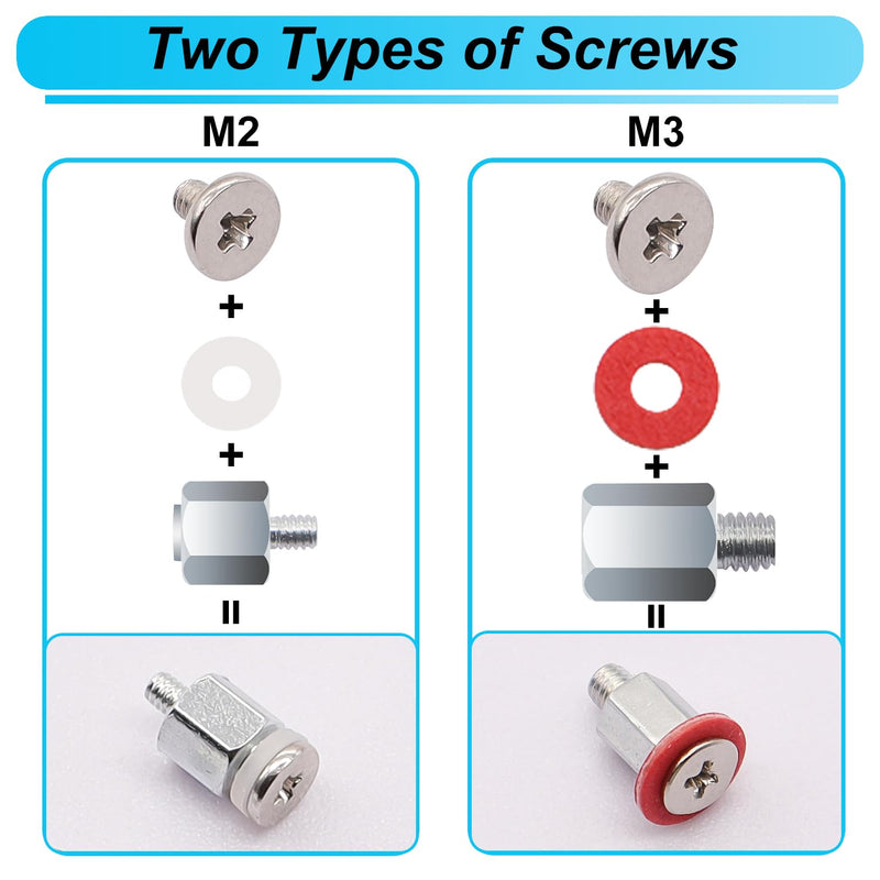 400PCS Computer Screws Assortment Kit, Motherboard Standoffs Screws PC Screws + 19PCS M.2 SSD Mounting Screws Kit, M.2 Motherboard Standoffs and Screws, NVMe Screw with Magnetic Screwdriver